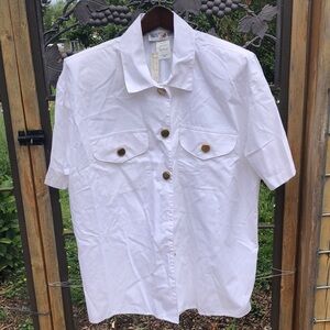 Dakota Kate boutique all cotton button front shirt size L